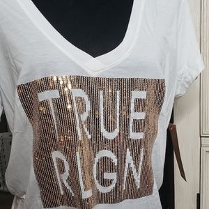 COPY - NWT - True Religion Sequined Bling Tshirt S